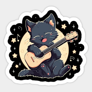 cat guitar Sticker